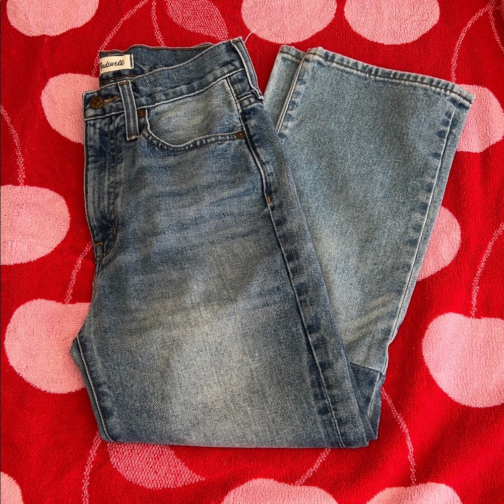 Madewell two-tone Retro Crop Bootcut size 25 Denim Jeans - Picture 2 of 12